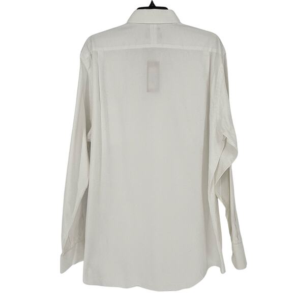 Neiman Marcus Men's Dress Shirt Button Up White Split Collar - Picture 2 of 7